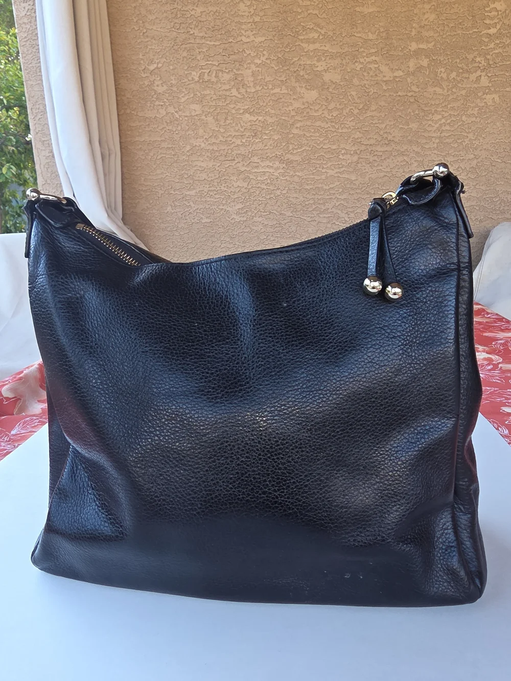Kate Spade New York Lombard Street Hobo Black Leather Handbag